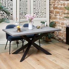 Jupiter Faux Concrete Dining Table 150cm Jupiter Faux Concrete Dining Table 150cm