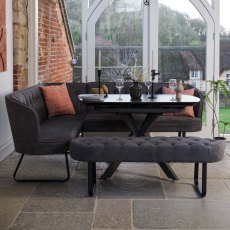 Saturn Dark Grey Motion Table with RHF Frampton Corner Bench & Low Bench - Anthracite Saturn Dark Grey Motion Table with RHF Frampton Corner Bench & Low Bench - Anthracite