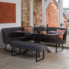 Saturn Dark Grey Motion Table with RHF Frampton Corner Bench & Low Bench - Anthracite Saturn Dark Grey Motion Table with RHF Frampton Corner Bench & Low Bench - Anthracite