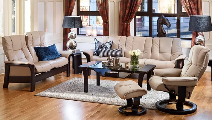 Let the whole family join in on the comfort with a Stressless sofa. An Ekornes sofa from Woods comes in a variety of leather options and sizes, so you can choose a style that will suit your home. You're sure to fall in love with our Stressless sofas collections.
