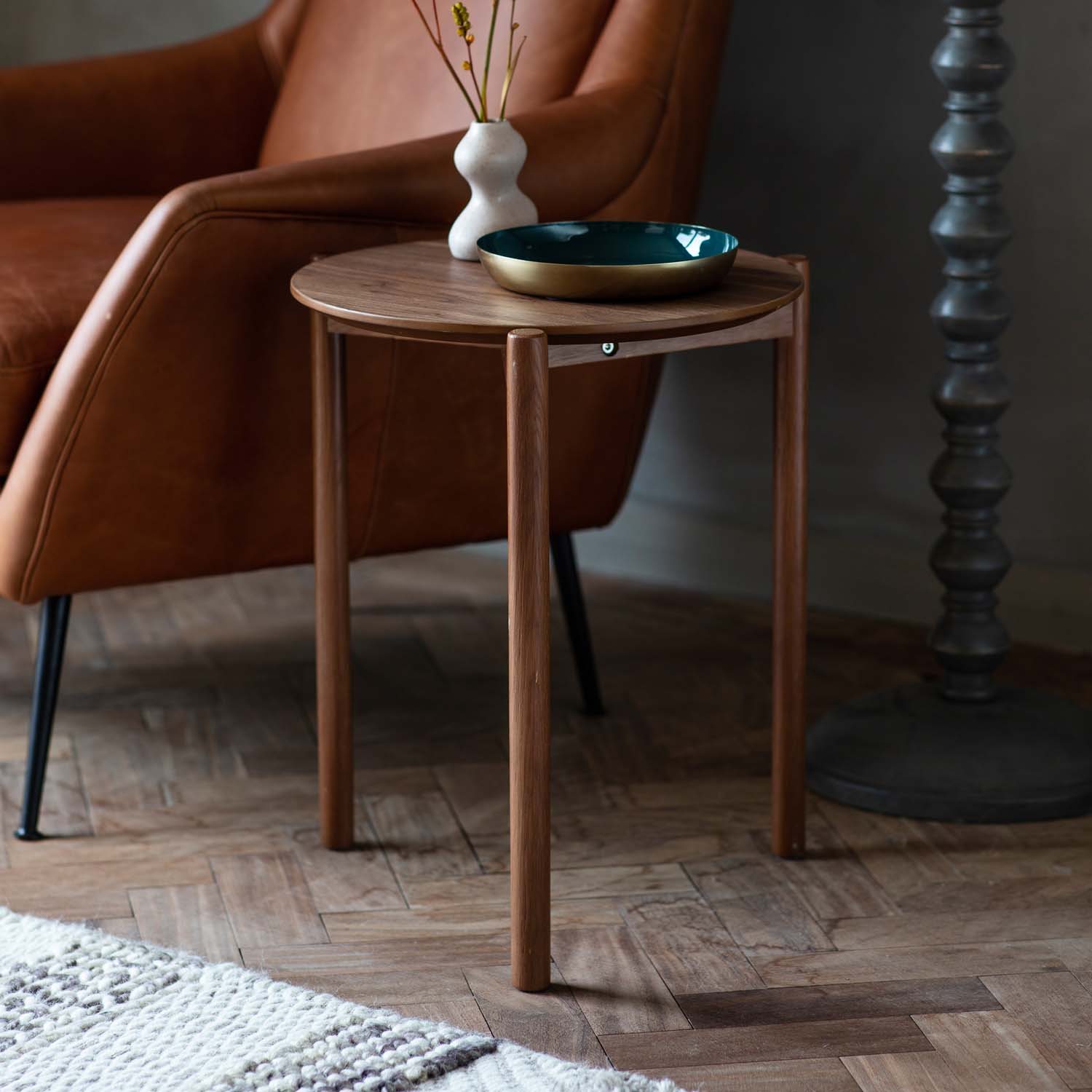 Woods Brooke Lamp Table in Walnut - Woods Furniture