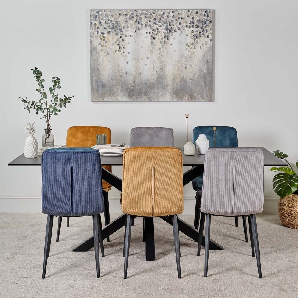 dining table with soft chairs