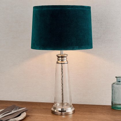 Winslet Table Lamp With Teal Shade Winslet Table Lamp With Teal Shade