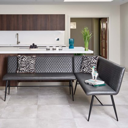 Ripley Corner Bench Left Hand Facing - Grey Ripley Corner Bench Left Hand Facing - Grey