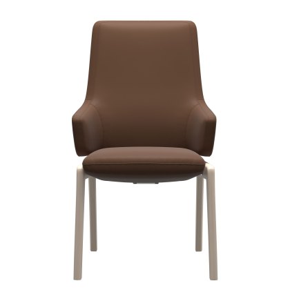 Stressless Vanilla High Back Dining Chair with Traditional Base Stressless Vanilla High Back Dining Chair with Traditional Base