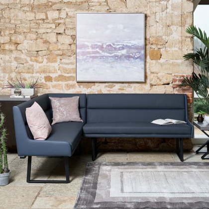 Jupiter Corner Bench in Navy - Right Hand Facing Jupiter Corner Bench in Navy - Right Hand Facing