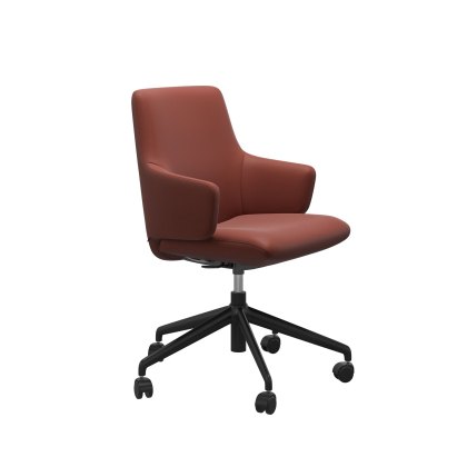 Stressless Laurel Low Back Office Chair with Arms Stressless Laurel Low Back Office Chair with Arms