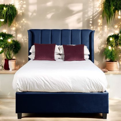 Santana Ottoman Double Bed - Dark Blue Santana Ottoman Double Bed - Dark Blue