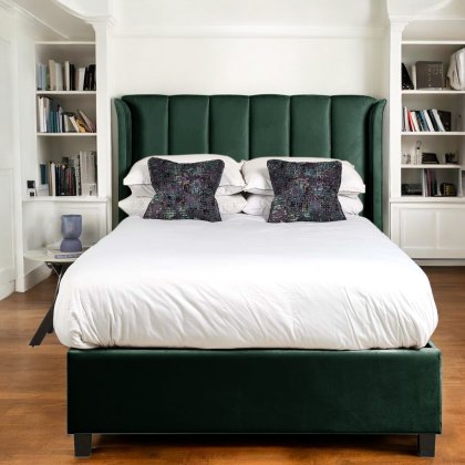 Santana Ottoman King Size Bed - Green