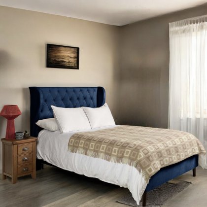 Lucille Double Bed - Blue