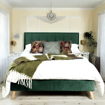 Isabella King Size  Bed - Green