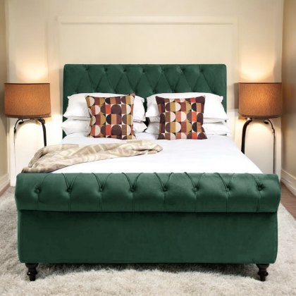 Chloe King Size Bed - Green