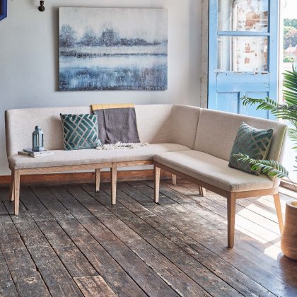 Hampton Beige Corner Bench - Left Hand Facing Hampton Beige Corner Bench - Left Hand Facing