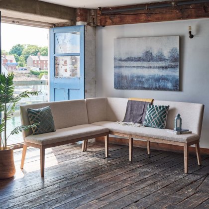 Hampton Beige Corner Bench - Right Hand Facing Hampton Beige Corner Bench - Right Hand Facing