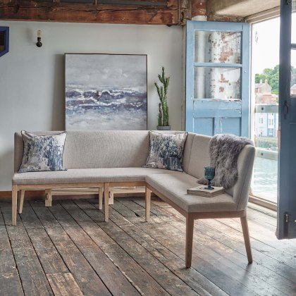 Hampton Grey Corner Bench - Left Hand Facing Hampton Grey Corner Bench - Left Hand Facing