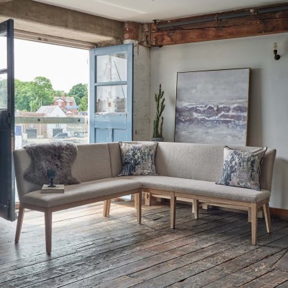 Hampton Grey Corner Bench - Right Hand Facing Hampton Grey Corner Bench - Right Hand Facing