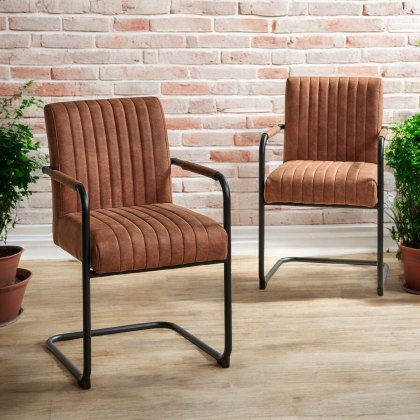 Adele Pocket Sprung Dining Chair - Tan (Set of 2) Adele Pocket Sprung Dining Chair - Tan (Set of 2)