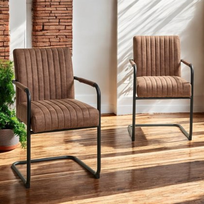 Adele Pocket Sprung Dining Chair - Light Brown (Set of 2) Adele Pocket Sprung Dining Chair - Light Brown (Set of 2)