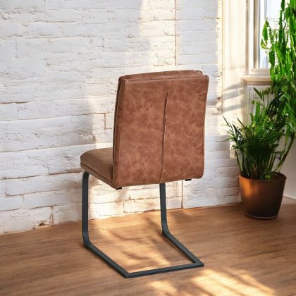 Industrial Dining Chair - Tan (Set of 2)