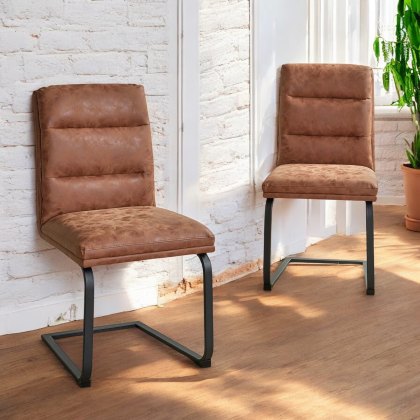 Industrial Dining Chair - Tan (Set of 2) Industrial Dining Chair - Tan (Set of 2)