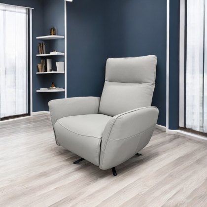 Brodie Armchair with Power and Massage in Grey Leather