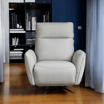 Brodie Armchair with Power and Massage in Grey Leather