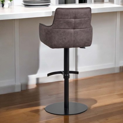 Arno Green Real Leather Bar Stool (Set of 2)