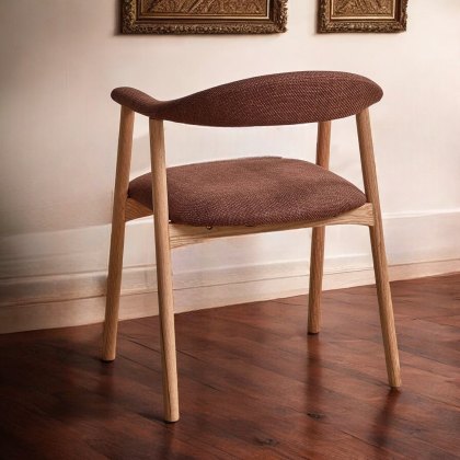 Albi Dining Chair - Copper / Oiled Oak Legs (Set of 2)