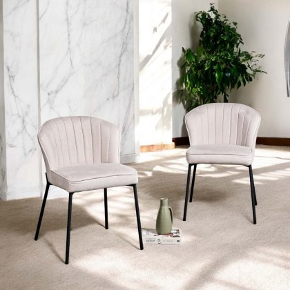 Tristan Cream Fabric Dining Chair (Set of 2) Tristan Cream Fabric Dining Chair (Set of 2)