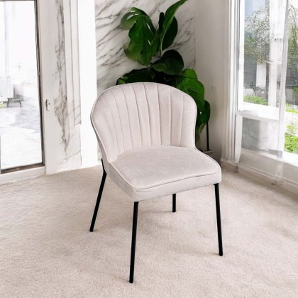 Tristan Cream Fabric Dining Chair (Set of 2)