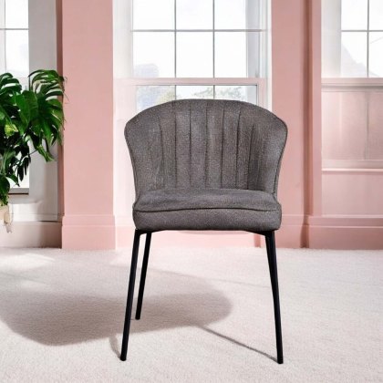 Tristan Grey Fabric Dining Chair (Set of 2)