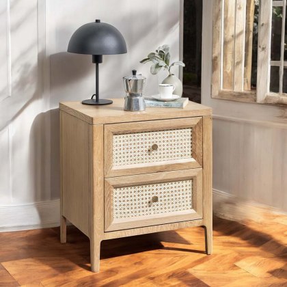 Boho 2 Drawer Bedside Chest