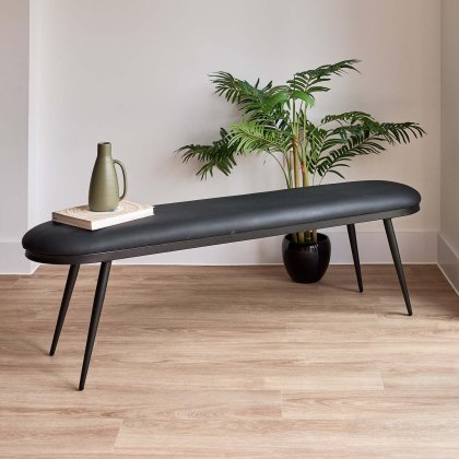 Austin Dining Bench 160cm in Black