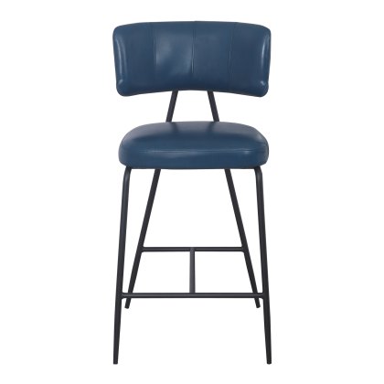 Admiral Dark Blue Bar Stool