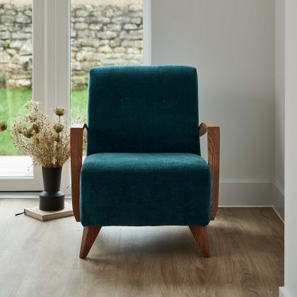 Ibberton Accent Chair in Teal Henderson Chenille