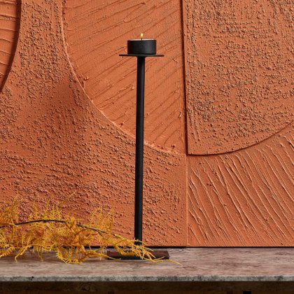 Tall Metal Tealight Holder - Black Tall Metal Tealight Holder - Black