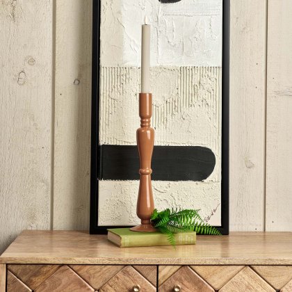 Royal Glass Candle Stick in Passion - Large Royal Glass Candle Stick in Passion - Large