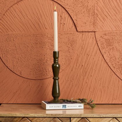 Royal Glass Candle Stick in Green Gold - Small Royal Glass Candle Stick in Green Gold - Small