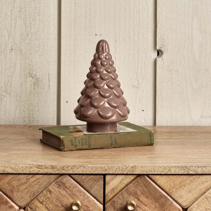 Tree Glass Ornament in Misty Rose Tree Glass Ornament in Misty Rose