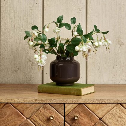 Glass Base Vase in Carbon - Small Glass Base Vase in Carbon - Small