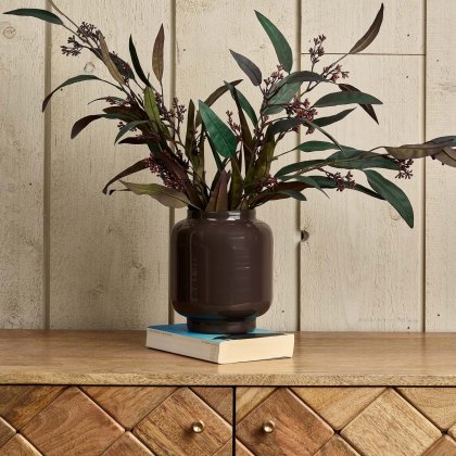 Glass Base Vase in Carbon - Large Glass Base Vase in Carbon - Large