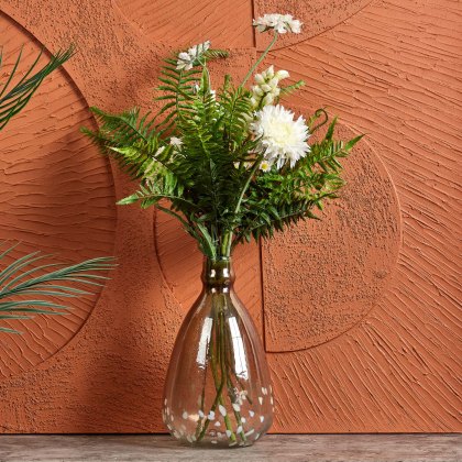Glass Balloon Vase in Half Luster and Half Cheena Brown Glass Balloon Vase in Half Luster and Half Cheena Brown