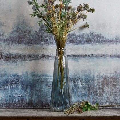 Glass Royal Vase in Full Luster and Cheena Grey - Large Glass Royal Vase in Full Luster and Cheena Grey - Large