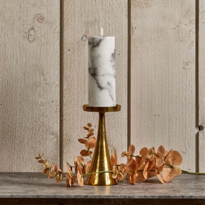 Conical Candle Stand in Gold - Small Conical Candle Stand in Gold - Small