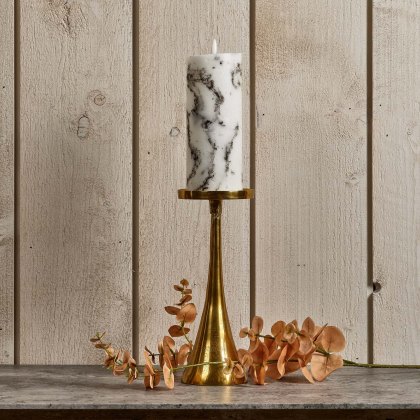 Conical Candle Stand in Gold - Large Conical Candle Stand in Gold - Large