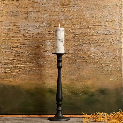 Imperial Candle Stand in Matt Black - Small Imperial Candle Stand in Matt Black - Small