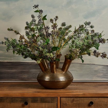 Aluminium Dome Vase in Antique Brass Finish - Small Aluminium Dome Vase in Antique Brass Finish - Small