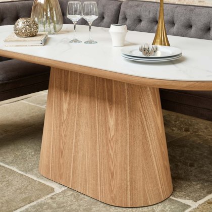 Sutton 200cm Dining Table - Ash with Frampton Corner Bench LHF & Flat Bench in Anthracite Sutton 200cm Dining Table - Ash with Frampton Corner Bench LHF & Flat Bench in Anthracite