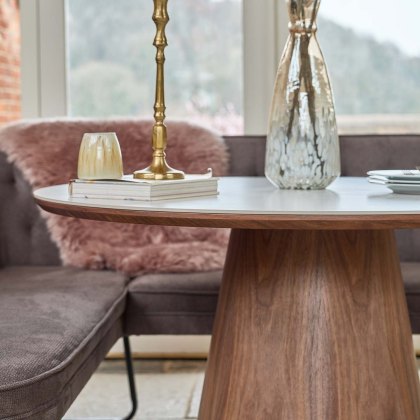 Sutton 120cm Round Dining Table in Walnut