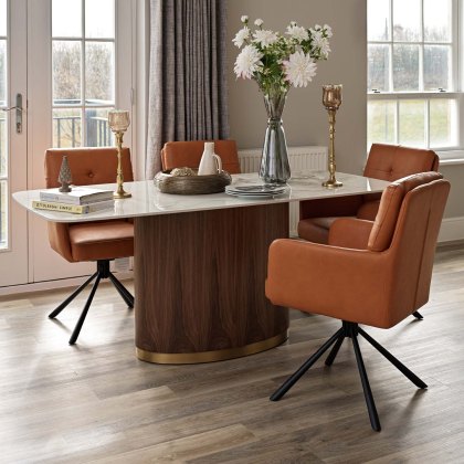 West Bay Dining Table 180cm with 4x Parma Dining Chairs in Tan West Bay Dining Table 180cm with 4x Parma Dining Chairs in Tan